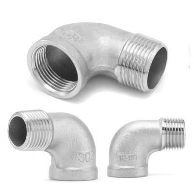 Stainless Steel 304 316 90 Degree Threaded Elbow Pipe Fittings for Plumbing Supplies