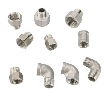 Stainless Steel 304 316 90 Degree Threaded Elbow Pipe Fittings for Plumbing Supplies