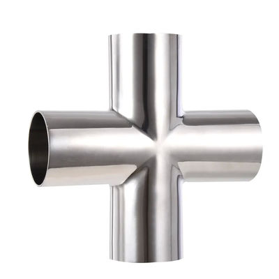 WZ ISO Standard Size 4 Way Elbow Pipe Fitting in Stainless Steel 304/316 for Sanitary