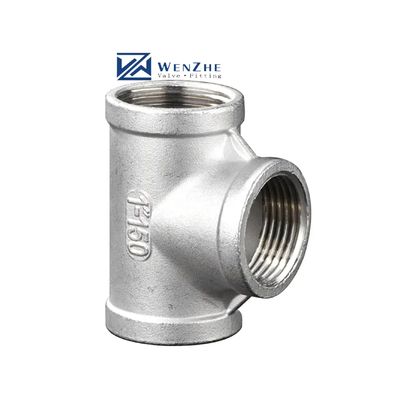 Stainless Steel 201 304 316 TEE Internal BSPT BSP Thread Equal Diameter Pipe Fittings