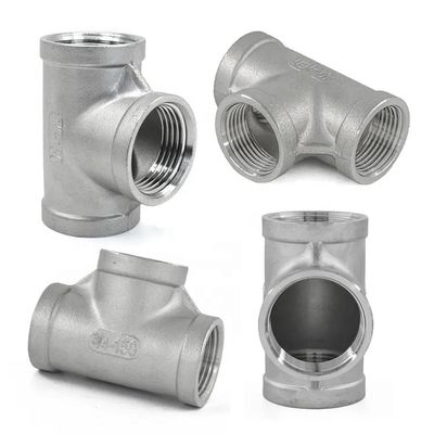 Stainless Steel 201 304 316 TEE Internal BSPT BSP Thread Equal Diameter Pipe Fittings