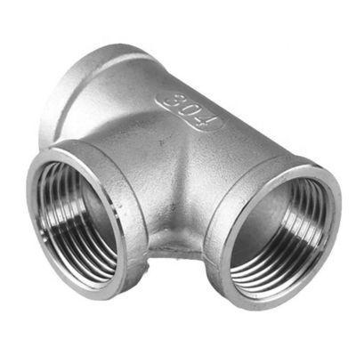 Stainless Steel 201 304 316 TEE Internal BSPT BSP Thread Equal Diameter Pipe Fittings