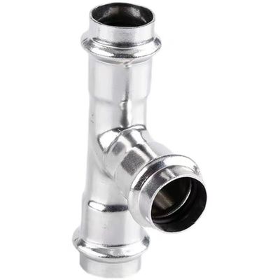 Thin-Wall Pressure Equal Diameter Tee in Stainless Steel 304 316 for Water Supply System