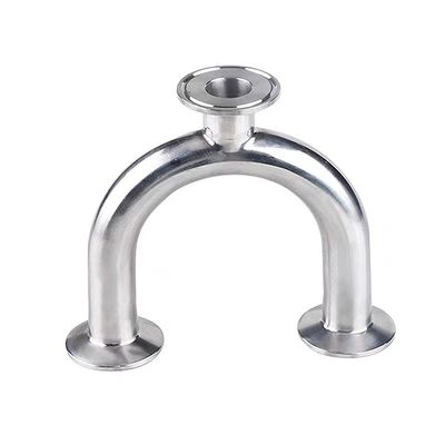 SS304/316L Polished U Type Clamped Tee for Sanitary Pipe Connections in Dairy Industry
