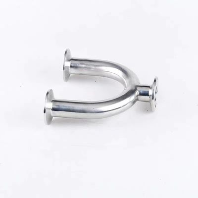 SS304/316L Polished U Type Clamped Tee for Sanitary Pipe Connections in Dairy Industry