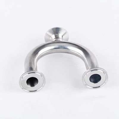 SS304/316L Polished U Type Clamped Tee for Sanitary Pipe Connections in Dairy Industry