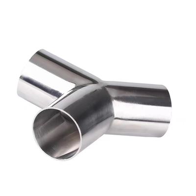 1/8"--4" Silver WZ DN50 SS304 316L Stainless Steel Sanitary Y type Tee Pipe Adapter