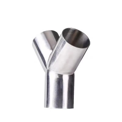 1/8"--4" Silver WZ DN50 SS304 316L Stainless Steel Sanitary Y type Tee Pipe Adapter