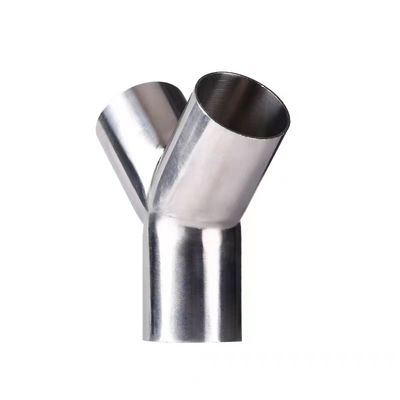1/8"--4" Silver WZ DN50 SS304 316L Stainless Steel Sanitary Y type Tee Pipe Adapter
