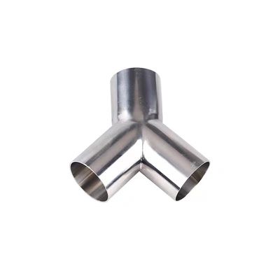 1/8"--4" Silver WZ DN50 SS304 316L Stainless Steel Sanitary Y type Tee Pipe Adapter