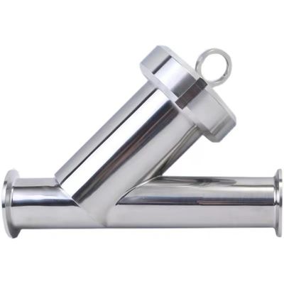 Sanitary 304 316L Stainless Steel Y Type Strainer Filter with DIN SMS SUS 3A Connection