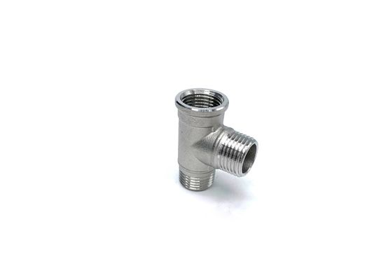Sanitary Stainless Steel 3 Way Male Threaded Tee Pipe Fittings with Casting SS304