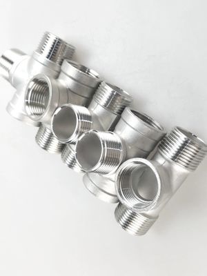 Sanitary Stainless Steel 3 Way Male Threaded Tee Pipe Fittings with Casting SS304