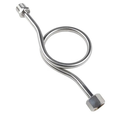 WZ Stainless Steel 1/2 Male to Female Pressure Gauge Ring Syphon for Pressure Gauges
