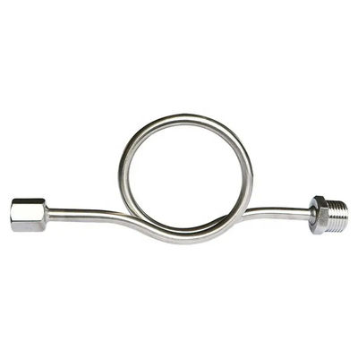 WZ Stainless Steel 1/2 Male to Female Pressure Gauge Ring Syphon for Pressure Gauges