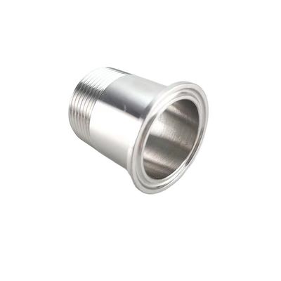 Square Head Code Sanitary Male Thread Ferrule Adapter for DIN/SMS/ISO/3A Standard