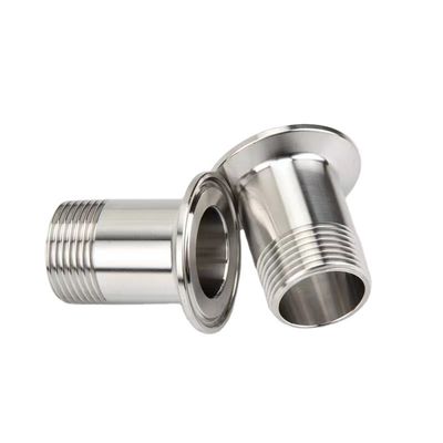 Square Head Code Sanitary Male Thread Ferrule Adapter for DIN/SMS/ISO/3A Standard