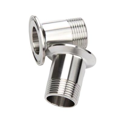 Square Head Code Sanitary Male Thread Ferrule Adapter for DIN/SMS/ISO/3A Standard