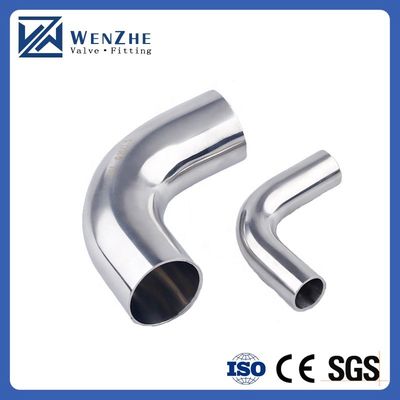 Silver Casting Stainless Steel Mirror Finish Seamless Pipe Long Radius Weld 90 Degree Elbow