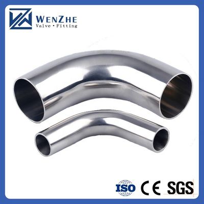 Silver Casting Stainless Steel Mirror Finish Seamless Pipe Long Radius Weld 90 Degree Elbow
