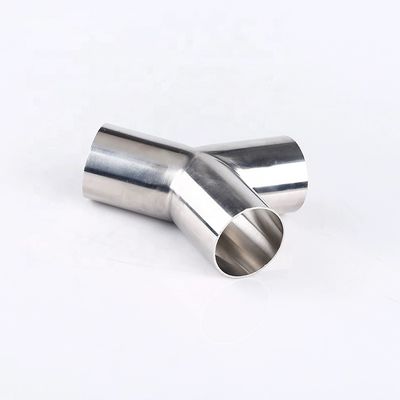 Guaranteed Stainless Steel304 316 Pipe Fitting 45degree Tee Y Type Tee with Equal Casting