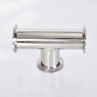 Matt Finish Sanitary Stainless Steel Equal Tee 3-way Pipe Fittings for Pharmaceutical