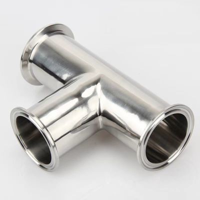 Matt Finish Sanitary Stainless Steel Equal Tee 3-way Pipe Fittings for Pharmaceutical