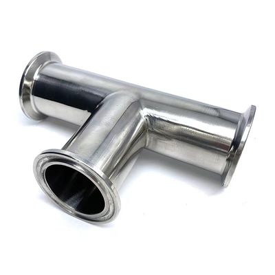 Matt Finish Sanitary Stainless Steel Equal Tee 3-way Pipe Fittings for Pharmaceutical