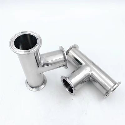 Matt Finish Sanitary Stainless Steel Equal Tee 3-way Pipe Fittings for Pharmaceutical