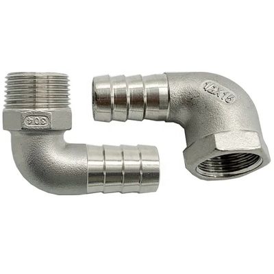 Stainless Steel 304 316 90 Degree Male Elbow Hose Barb 1/4''-4.0'' BSP Male x 16mm