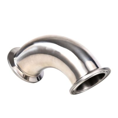 Stainless Steel Press Fitting 90 Degree Bend Clamped Pipe Elbows 3A DIN