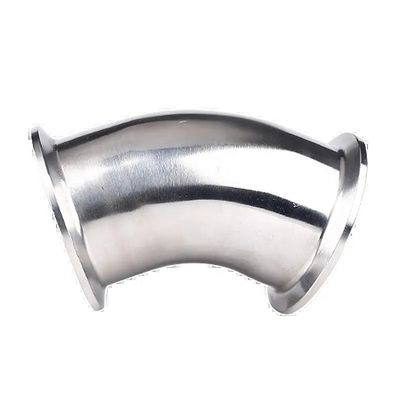 304 316 Stainless Steel 45 Degree Quick Mounting Elbow Sanitary Clamp Elbow 3A DIN