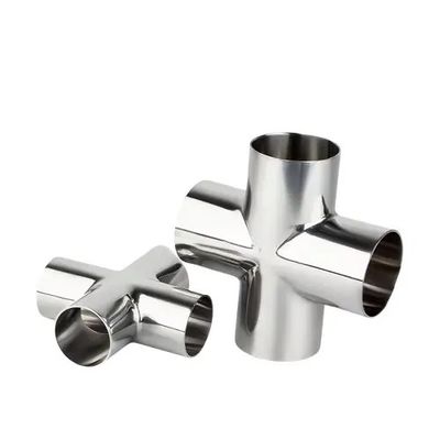 Equal 304/316 Stainless Steel Welding Cross with Internal and External Mirror Polishing SMS 3A