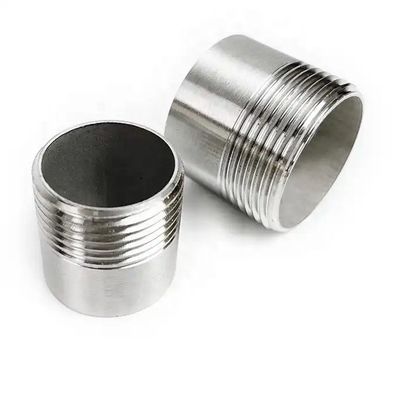 SS304 Male Barrel Nipple with G Threaded Connection and Cylindrical Head Code 4 Inch