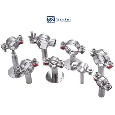 Full 304 Round Pipe Holder Hanger Clamp for Stainless Steel 201 304 316 Sanitary Tubes