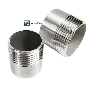3/8" SS316 Welding Nipple with One Side Thread NPT BSPP BSPT G Cylindrical Head Code