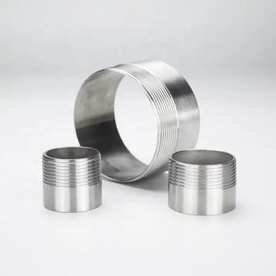 3/8" SS316 Welding Nipple with One Side Thread NPT BSPP BSPT G Cylindrical Head Code