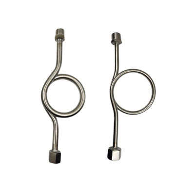SS304 316 316L Round Ring 6000 PSI 1/2 NPT BSPT Swivel Pressure Gauge Snubber Syphon Tube