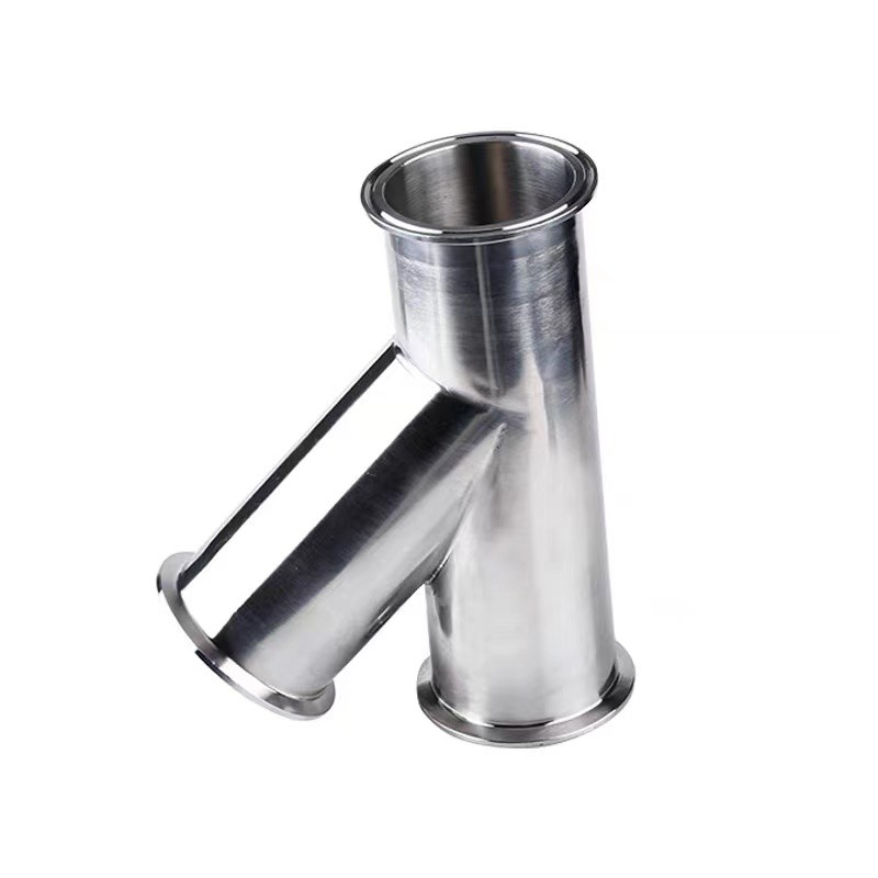 304 316 Y-Type Tri Clamp Tee 3 Way Pipe Fitting DIN SMS 3A with Welding ...